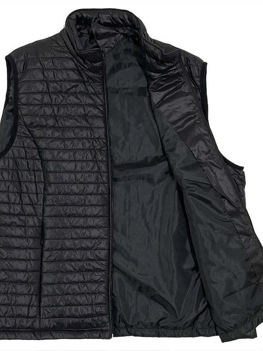 Ustyle Kurz Damen Ärmellos Puffer Jacke für Winter Schwarz