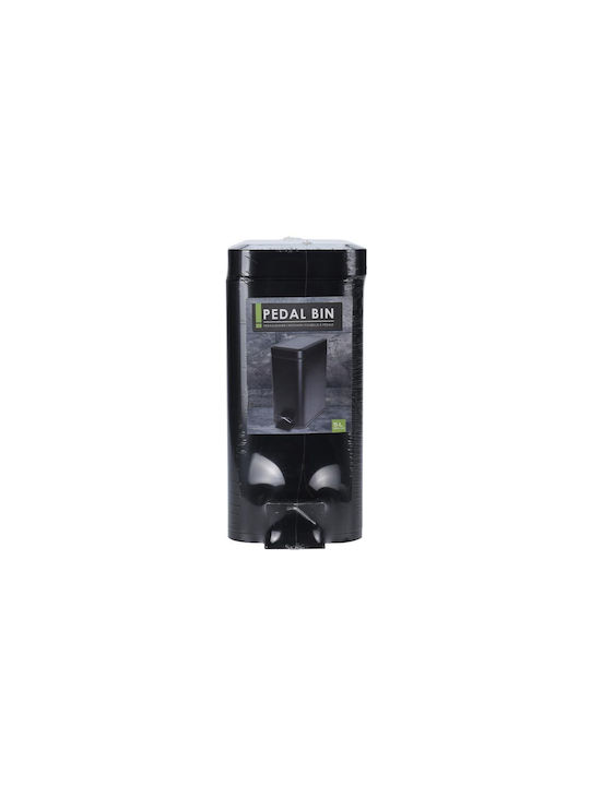 Coș De Gunoi Metalic Cu Pedală Negru 5lt