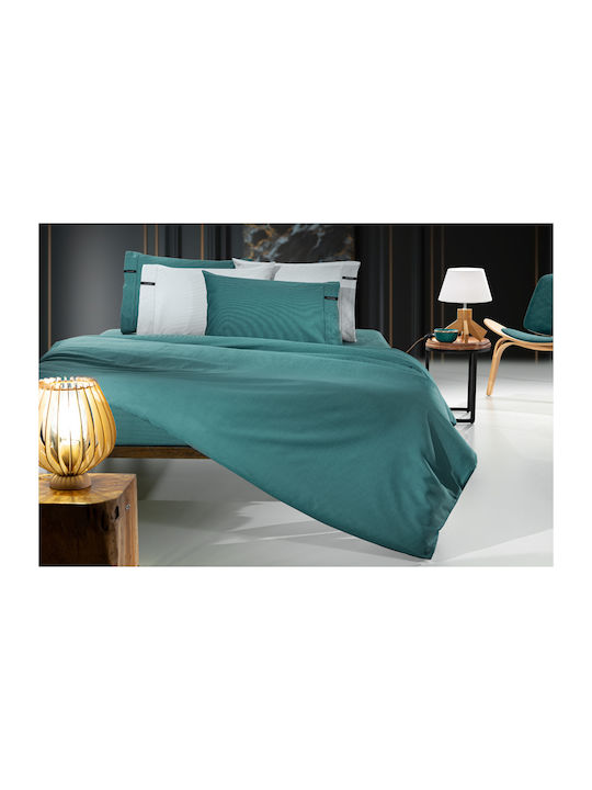 Guy Laroche Minimal Super Double Duvet Cover 225x245 Petrol