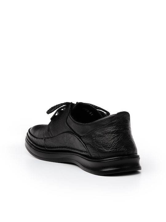 Leder Herren Freizeitschuhe Schwarz