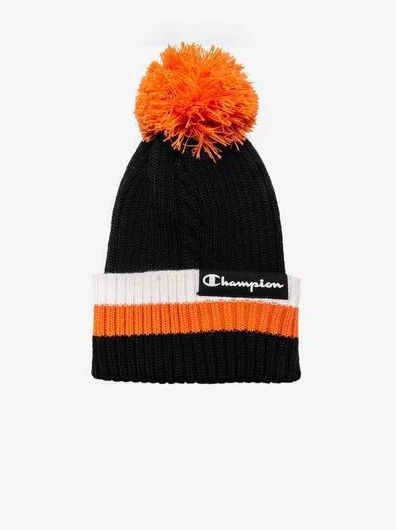 Pom Pom Beanie Unisex Beanie Knitted in Black color