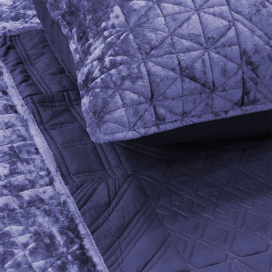 Lino Home Manta Elektrische Gitarren Tagesdecke Übergröße aus Polyester Azul 220x240cm 3Stück
