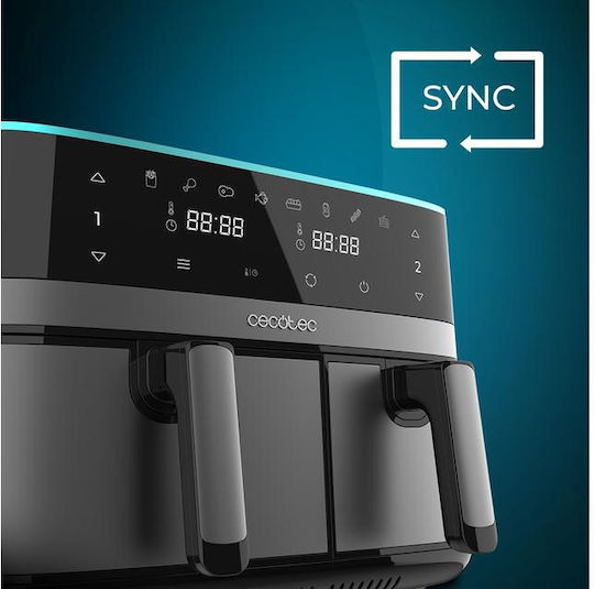 Cecotec Cecofry DuoSize 9000 Air Fryer με Διπλό Αποσπώμενο Κάδο 9lt Γκρι