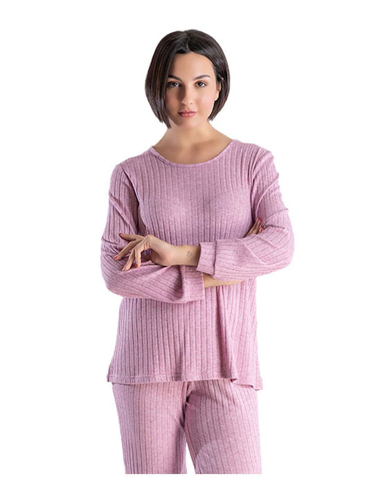 Rachel Winter Damen Pyjama-Set Rosa