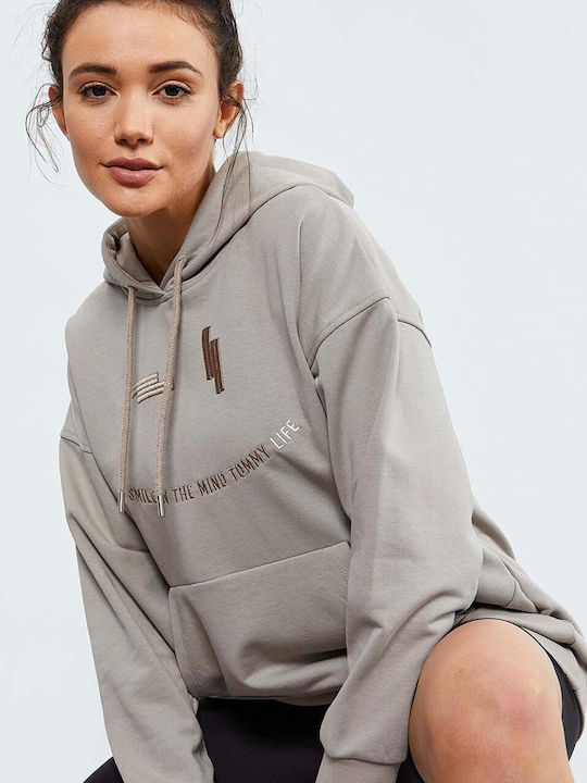 Women's Sweatshirt Hooded Gray