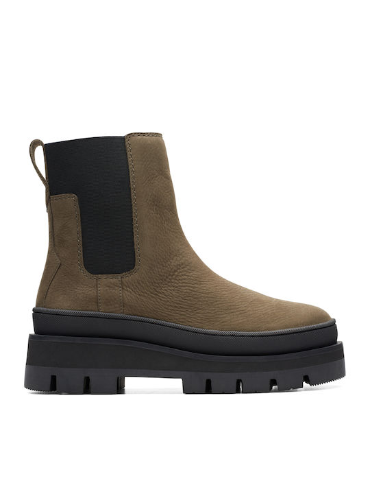 Clarks Orianna2 Top Dark Μποτάκια Χακί