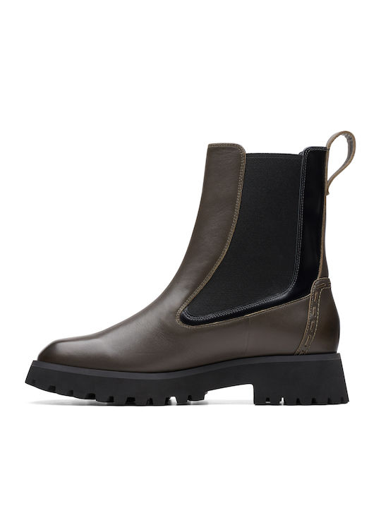 Rise Leather Women's Chelsea Boots Khaki