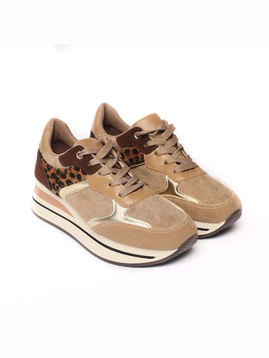 Malesa Flatforms Sneakers Brown