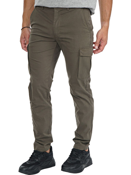 Jack & Jones Men's Trousers Cargo Elastic in Slim Fit Khaki