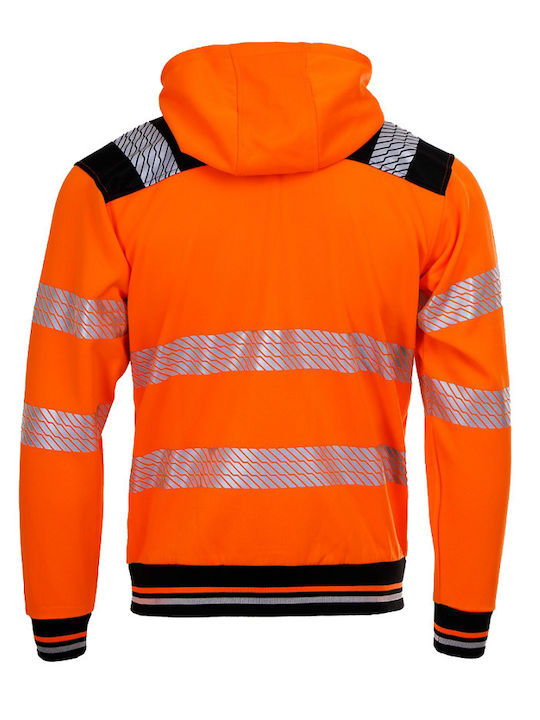 Stenso Reflective Work Cardigan Hooded Orange