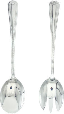 Tpster Metallic Serving Utensil Set Silver 2pcs