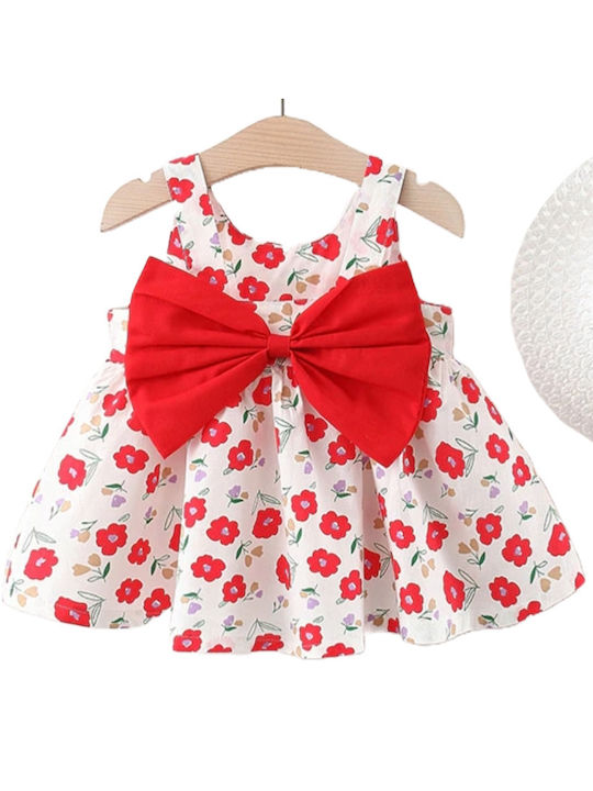 TakTakBaby Set Rochie pentru Copii cu Accesorii Fără mâneci Roșu