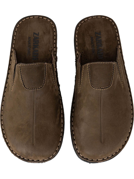 Winterliche Herrenhausschuhe Khaki