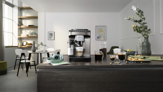 De'Longhi Magnifica Evo Αυτόματη Μηχανή Espresso 1450W Πίεσης 15bar για Cappuccino με Μύλο Άλεσης Ασημί ECAM290.81.TB