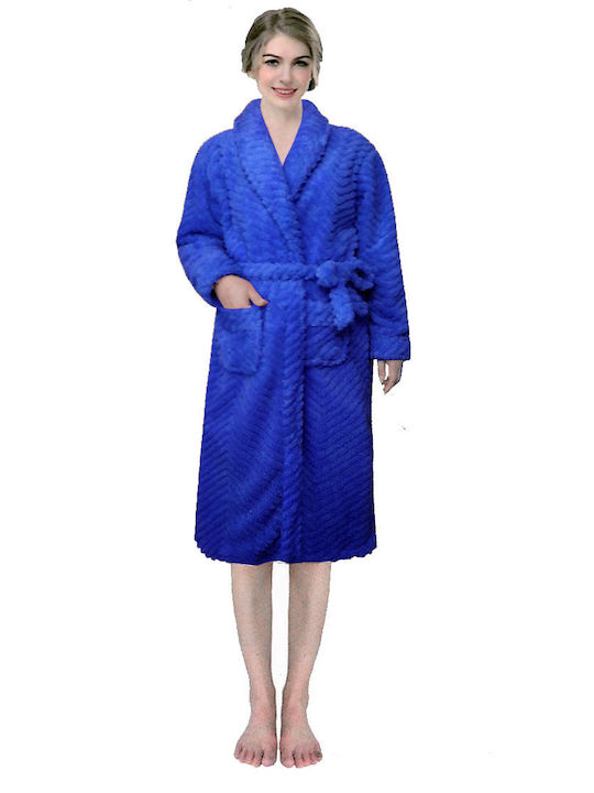 Join Winter Women's Fleece Robe Blue