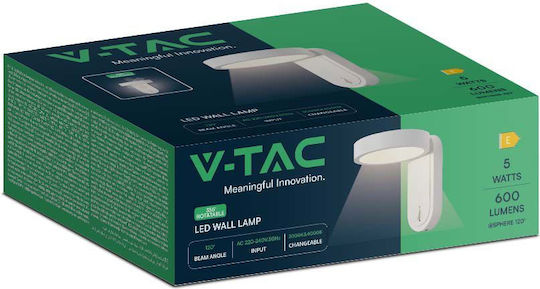 V-TAC Μονό LED Σποτ σε Λευκό Χρώμα