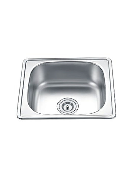 WS 5050 Ένθετος Νεροχύτης Inox Σατινέ Μ50xΠ50cm Ασημί