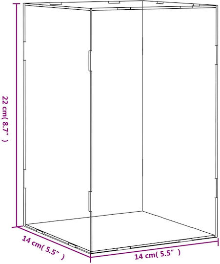 vidaXL Kunststoff Box für Geschenke Transparent 14x22x14cm.