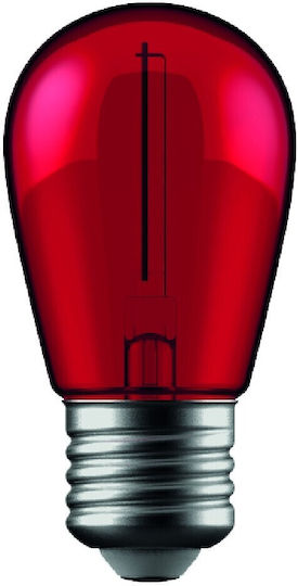 Avide ABDLS44F-1W-R Bec LED 1W 86mm pentru Soclu E27 Roșu 50lm