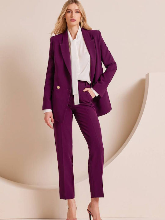 Mind Matter Femei Tesatura Pantaloni Violet