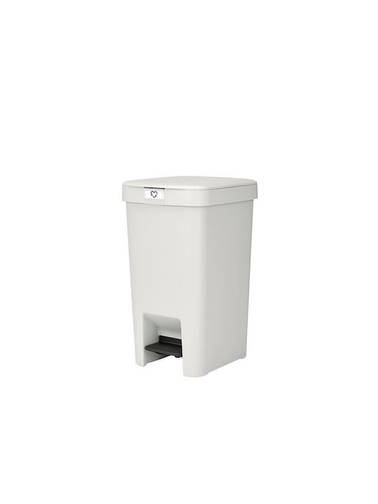 Brabantia Brabantia Stepup Mülleimer Kunststoff mit Pedal Graue 16lt