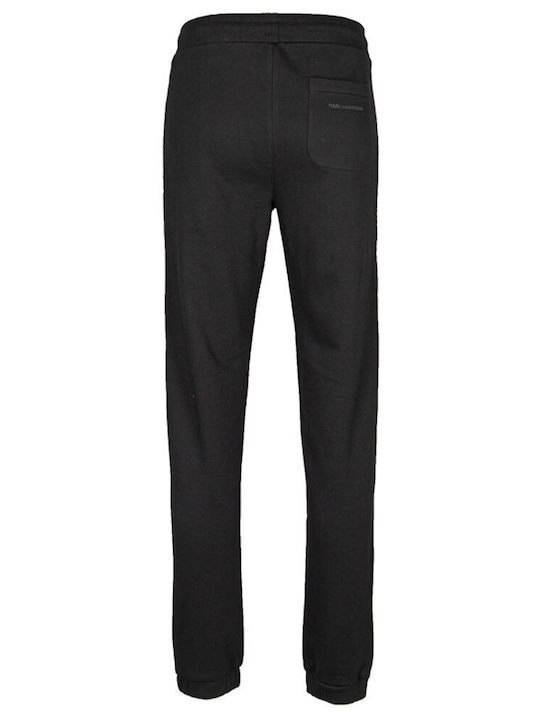 Karl Lagerfeld Men's Sweatpants with Rubber Black