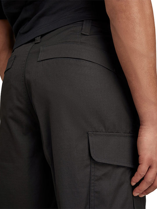 Combat Pantaloni cu Croială Relaxată Negru