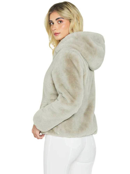 Relish Women's Short Fur Beige