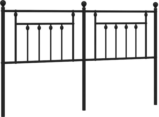 vidaXL Metal Bed Headboard Black 160cm