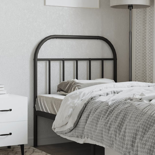 vidaXL Bed Headboard made of Metal Black 80cm