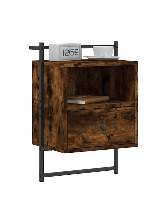 Nachttische Metall Smoky Oak 2Stück 40x30x61cm