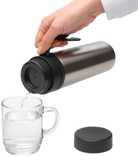 Brabantia Recycelbare Thermosflasche Rostfreier Stahl 500ml Silber