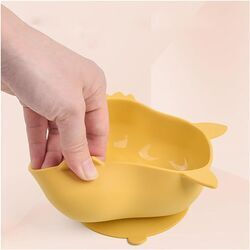 Queen Mother Baby & Kids Feeding Set Squirrel Made of Silicone with Anti-Slip Turquoise Base 3 Pieces for 6+ Months