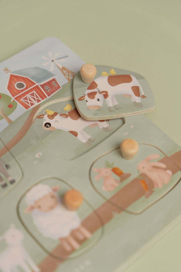 Дървено Детски Пъзел с Шипове Farm 7бр Little Dutch