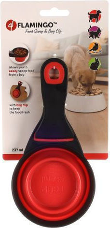 Flamingo Plastic Bowl Food & Water for Dog & Cat 237ml 20cm in Red Color