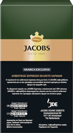 Jacobs Espresso Coffee Arabica Exclusiva Ground in Box 250gr