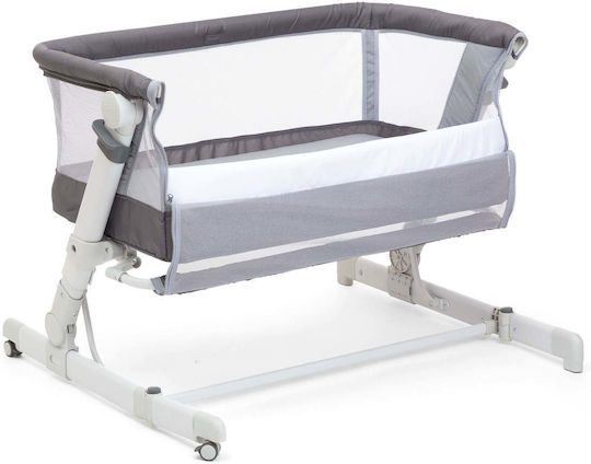 Chicco Люлка Next2Me Pop-Up с Матрак, Странично Отваряне и Колела Сив