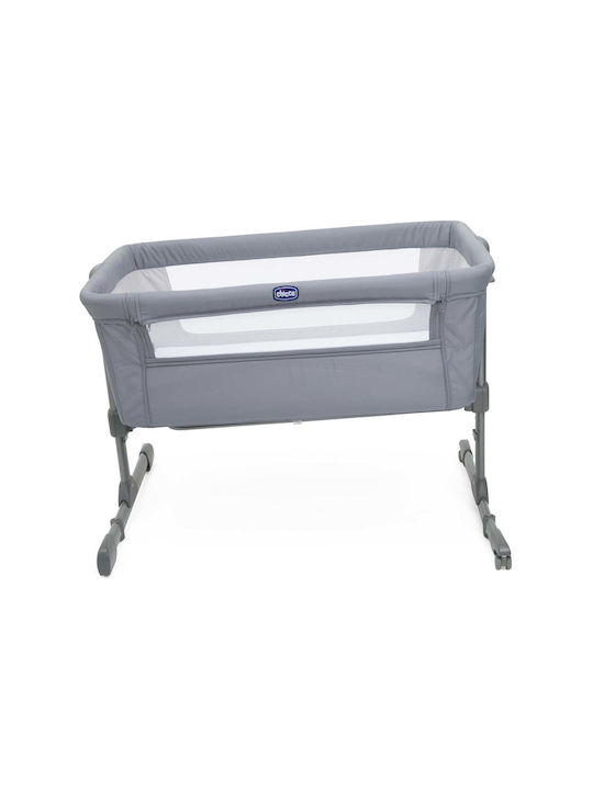 Chicco Λίκνο Next2Me Essential με Στρώμα, Πλαϊνό Άνοιγμα και Ρόδες Stone Re Lux