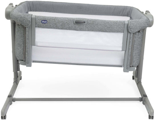 Chicco Люлка Next2Me Magic Evo с Матрак, Странично Отваряне и Колела 40 Dark Grey