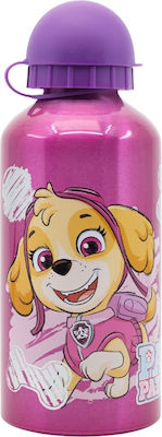 Stor Kids Water Bottle Paw Patrol Aluminium Pink 400ml