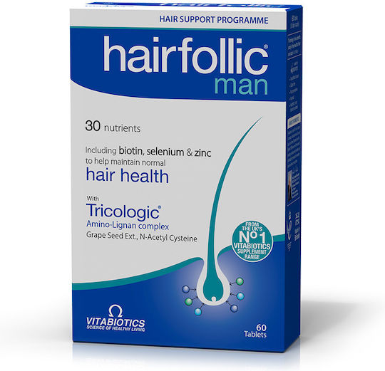 Vitabiotics Hairfolic Man with Tricologic Special Food Supplement 60 tabs