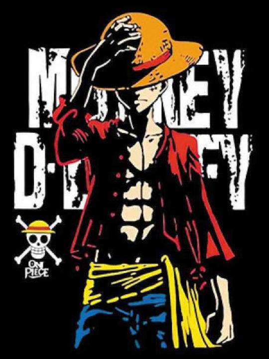 Takeposition Monkey D.Luffy Цял Бански T-shirt Черен