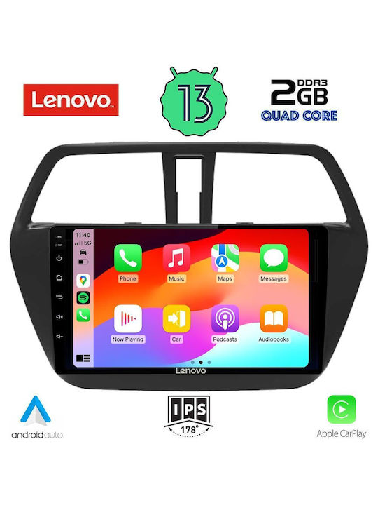 Lenovo Sistem Audio Auto pentru Suzuki SX4 2014> (Bluetooth/USB/WiFi/GPS/Apple-Carplay/Android-Auto) cu Ecran Tactil 9"