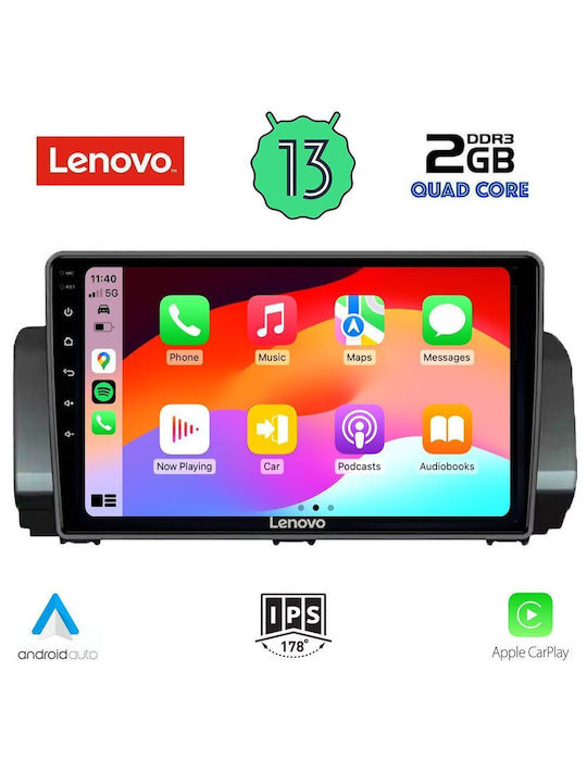 Lenovo Sistem Audio Auto pentru Renault Magazin online Logan Dacia Magazin online Logan 2020> (Bluetooth/USB/WiFi/GPS/Apple-Carplay/Android-Auto) cu Ecran Tactil 9"