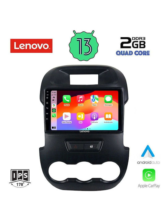 Lenovo Car Audio System for Ford Ranger 2011-2015 (Bluetooth/USB/WiFi/GPS/Apple-Carplay/Android-Auto) with Touch Screen 9"