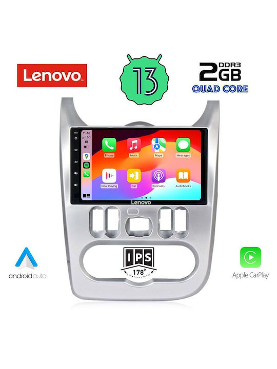 Lenovo Sistem Audio Auto pentru Renault Magazin online Logan Dacia Duster 2006-2012 (Bluetooth/USB/WiFi/GPS/Apple-Carplay/Android-Auto) cu Ecran Tactil 9"