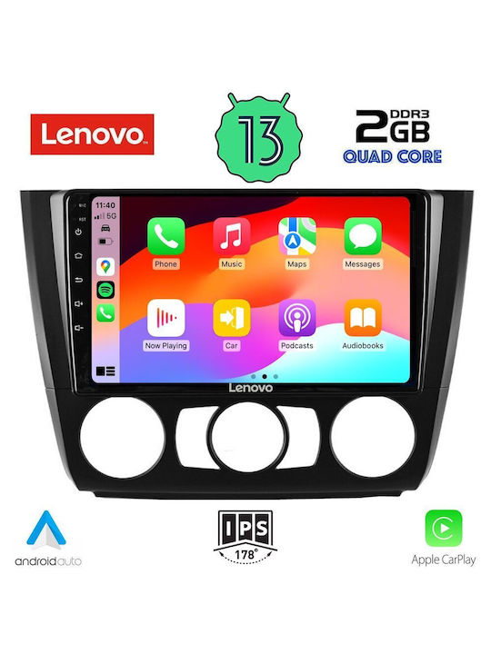 Lenovo Sistem Audio Auto pentru BMW Magazin online / E81 2004-2013 cu A/C (Bluetooth/USB/WiFi/GPS/Apple-Carplay/Android-Auto) cu Ecran Tactil 9"
