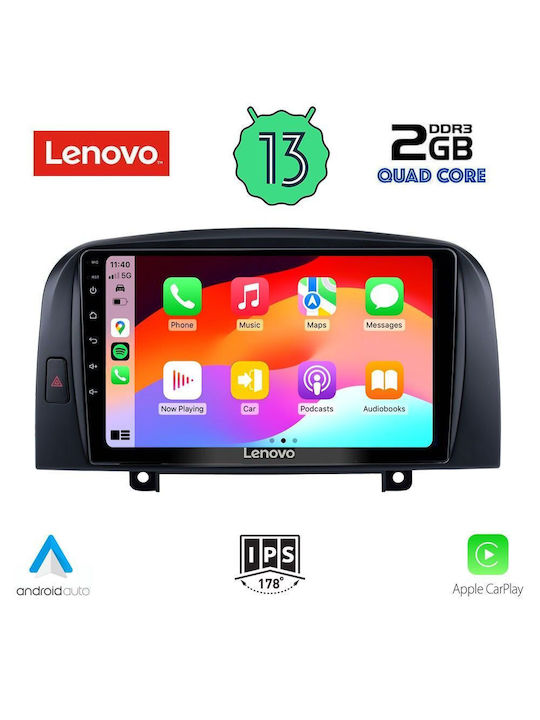 Lenovo Sistem Audio Auto pentru Hyundai Sonata 2006-2009 (Bluetooth/USB/WiFi/GPS/Apple-Carplay/Android-Auto) cu Ecran Tactil 9"