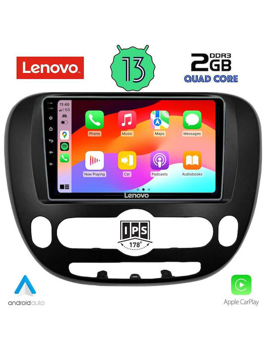 Lenovo Ηχοσύστημα Αυτοκινήτου για Kia Soul 2014> (Bluetooth/USB/WiFi/GPS/Apple-Carplay/Android-Auto) με Οθόνη Αφής 9"