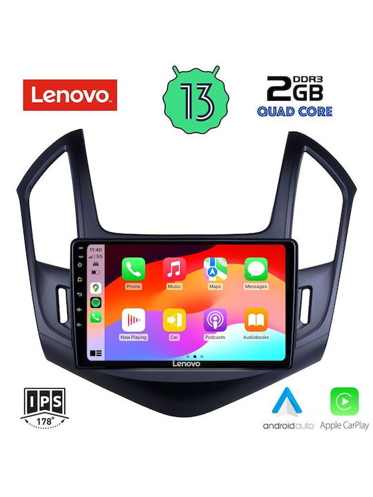 Lenovo Ηχοσύστημα Αυτοκινήτου για Chevrolet Cruze 2013-2015 (Bluetooth/USB/WiFi/GPS/Apple-Carplay/Android-Auto) με Οθόνη Αφής 9"
